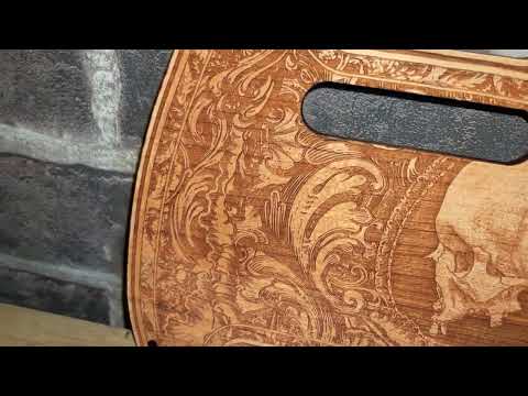 Handcrafted Cherrywood Pickguard for Fender Telecaster – Laser-Engraved Unique Design image 10