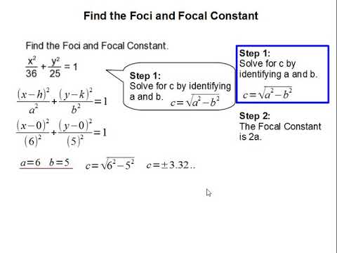 How to Find the Foci and Focal Constant