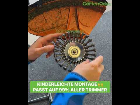 Unser Gartenhelfer passt auf alle handelsüblichen Trimmer