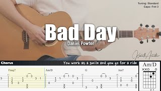 Bad Day - Daniel Powter | Fingerstyle Guitar | TAB + Chords + Lyrics