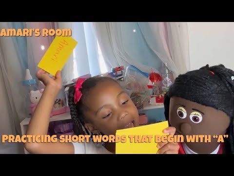 Practicing short words that begin with “A” | Amari’s Room