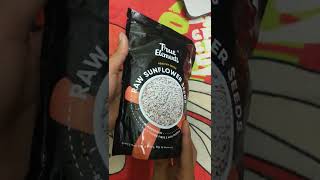 True Elements Sunflower Seeds ASMR #Shorts Unboxing - Raw Sunflower Seeds for Eating | Diet Food #4k