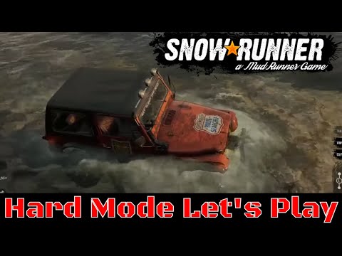 Snowrunner Hard Mode Let's Play | Row, Row, Row your Jeep| Episode 9