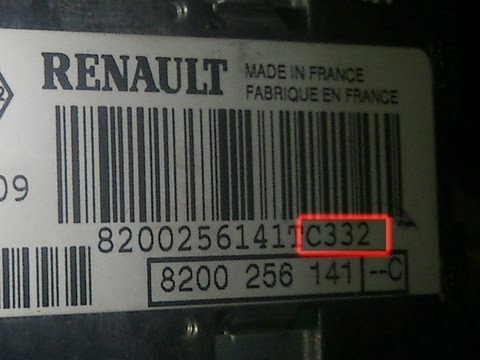 comment trouver le code d'un autoradio renault kangoo