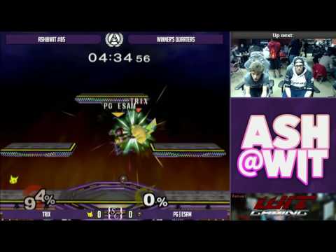 Trix (Pikachu) vs PG | ESAM (Samus, Pikachu) - ASH@WIT #85 Melee Winner's Quarters