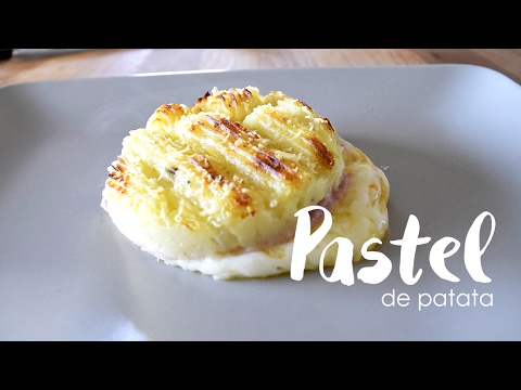 Pastel de patata con jamón y queso