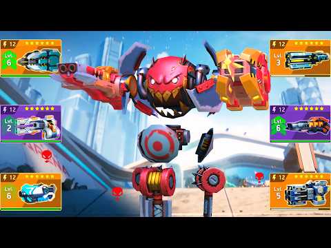 Surge & Revoker 12, Railgun 12, Quantum Gun 12, Ember Gun 12, Overdriver 12, Repeater 12- Mech Arena