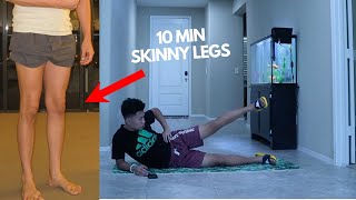 Skinny legs in 10 minutes! Quiet Home Workout for Slim Legs!