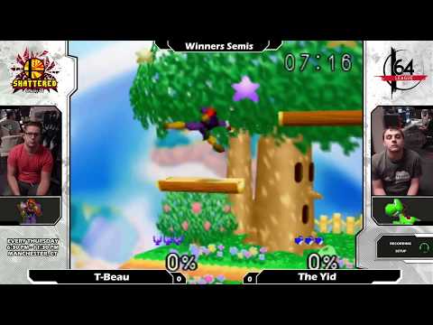 Smash 64: T-Beau (Falcon) V The Yid (Yoshi/Pikachu) - Shattered 110 Tournament SSB64