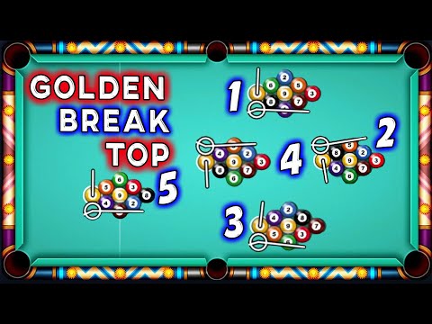 New Golden Break 9 Ball Pool 1 Shot=Win 100% 🤠 8 Ball Pool Low Level Players Shots