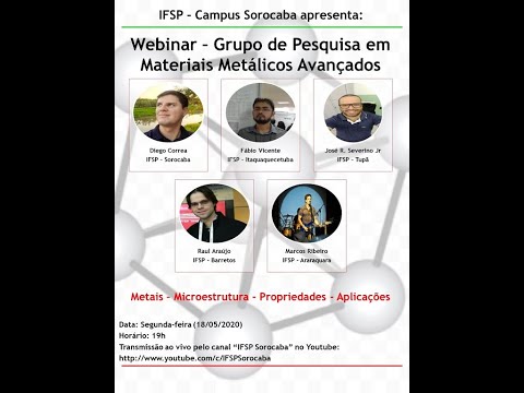 WEBINAR – Grupo de Pesquisa em Materiais Metálicos Avançados