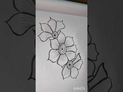 flower mehndi design//#floralmehndi #flower #viraldrawing #mehndhishorts #henna#jewellery #design