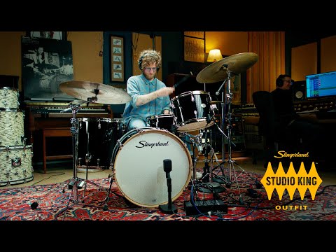 Slingerland Studio King Shell Set Lunar Blue Laquer - Drum Shell Set image 7