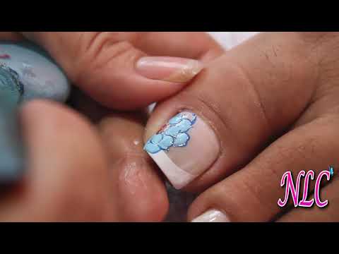 DISEÑO DE UÑAS PARA PIES FLORES Y FRANCÉS PARA PRINCIPIANTES – FLOWERS NAIL ART – NLC
