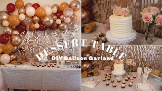 DIY DESSERT TABLE | 13TH BIRTHDAY PARTY DESSERT TABLE | DIY BALLOON GARLAND 2022