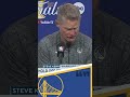Steve Kerr on Andrew Wiggins playing a key role for the Warriors? #shorts