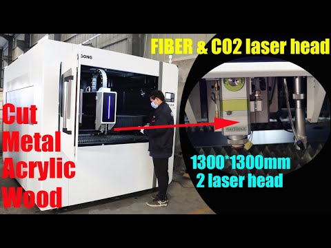 Fiber & CO2 Laser Cutting Machine | BOGONG 1313 Pro Cutting Metal / Wood/ Acrylic etc