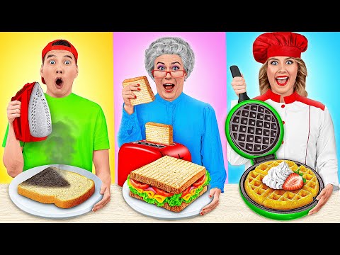 Thử thách nấu ăn giữa tôi và bà | Tiện ích và hack bí mật dễ dàng Mega DO Challenge