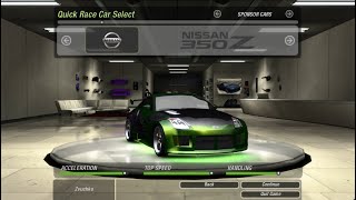 All cars (Stock/Sponsor) in NFS Underground 2.net