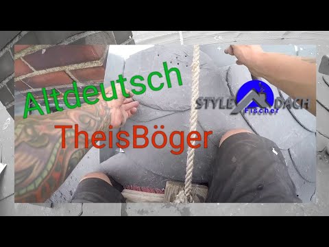 Altdeutsche Deckung mit A1 Schiefer von Theis Böger im Stadtzentrum von Bamberg - Schieferdecker