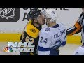 NHL Playoffs: Bruins' Marchand hits Callahan low, goes in for lick I NBC Sports