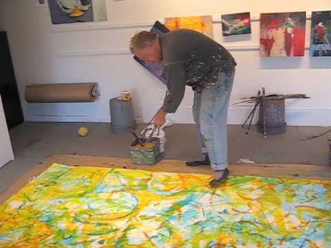 Robert Burridge Paints 30 foot painting as a Fundraiser.  (Bob Burridge)