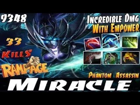 Miracle- [Phantom Assassin] Incredible Dmg With Empower RAMPAGE - Dota 2