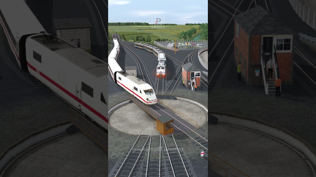 3 Kereta Api Cepat Melintasi Persilangan Turntable 4 Kereta Api #train #shorts #railway #tranding
