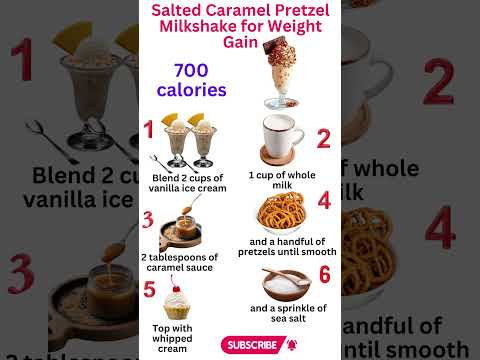 700 Calories Salted Caramel Pretzel Milkshake for Weight Gain #shorts #viral #food