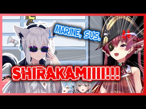 Marine snaps at Fubuki over Among Us accusations! Senchou RAGE! [Eng Sub/Hololive]