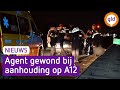 Agent loopt hoofdletsel op bij aanhouding op A12 bij Zevenaar