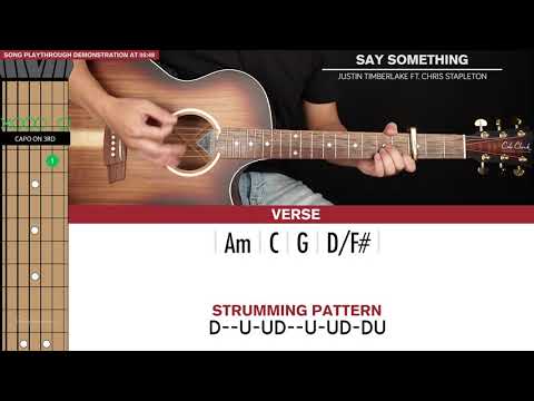 Say Something Guitar Cover Justin Timberlake Chris Stapleton 🎸|Tabs + Chords|