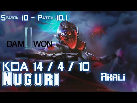 DWG Nuguri AKALI vs AATROX Top - Patch 10.1 KR Ranked