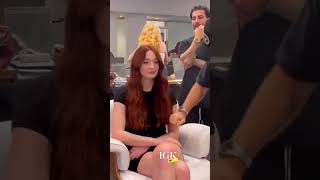 The one and only Sophie Turner visiting the Miami IGK salon ⭐️⭐️ #shorts #hair #hairstyle