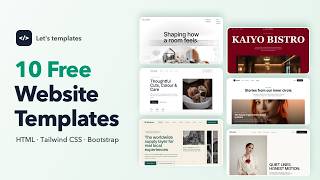 10 Free Website Templates You Can Download Today (HTML, Tailwind & Bootstrap)