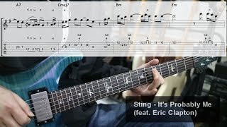 Sting - It&#39;s Probably Me (feat. Eric Clapton) solo (tab)