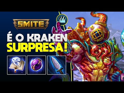 É o gank do KRAKEN SURPRESA! POSEIDON JUNGLER - ⚡ Smite BR Conquista