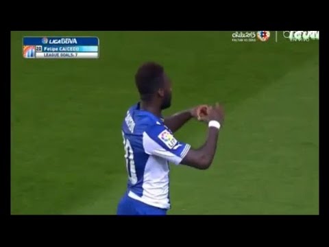 Villarreal vs Espanyol 0  1 Caicedo Amazing goal 28 08 2015 HD