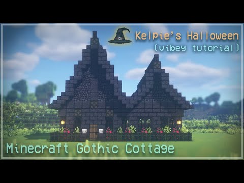 Kelpie's Halloween 🎃👻Spooky Gothic Cottage 🏠 Minecraft Cottagecore Goth Witch Aesthetic Tutorial
