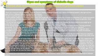 How to : Signs and symptoms of diabetic dogs