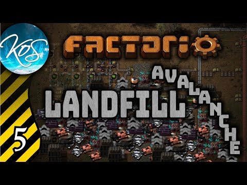 Factorio Landfill Avalanche! Ep 5: SORTING SCRAP - Production Scrap 2 mod - MP Coop Gameplay