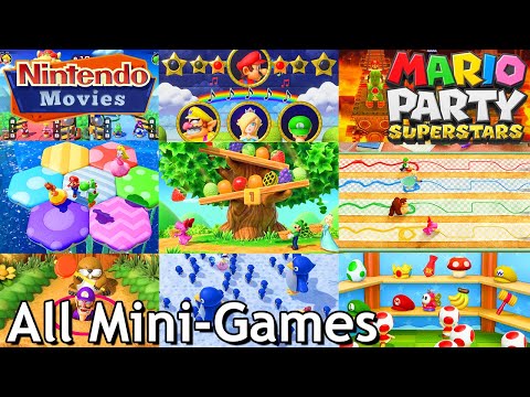 Mario Party Superstars - All Minigames / Mini-Games (4 players, All Characters)