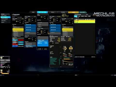 MechWarrior Online: MechLab with marioman: Blackjack BJ-3 "Pepperjack"