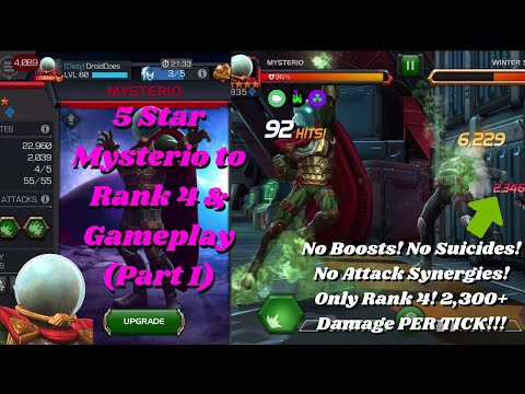 5 Star Mysterio to Rank 4 & Gameplay Part 1: 2,300+ Poison PER TICK w/o Boosts or Suicides! - MCOC