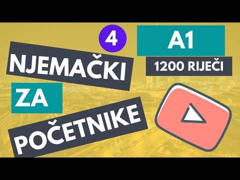 Njemački za početnike A1 | 1200 Riječi sa prevodom i izgovorom - 4 DIO