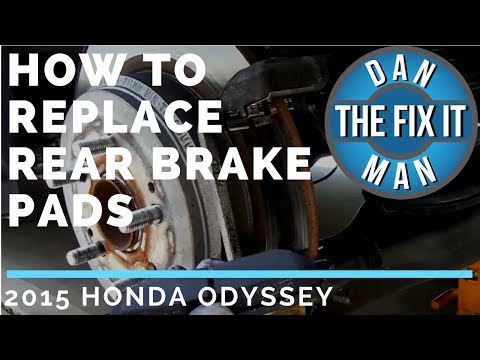 HOW TO REPLACE REAR BRAKE PADS - 2015 HONDA ODYSSEY - DIY