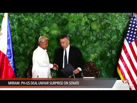 Miriam: PH-US deal unfair surprise on Senate