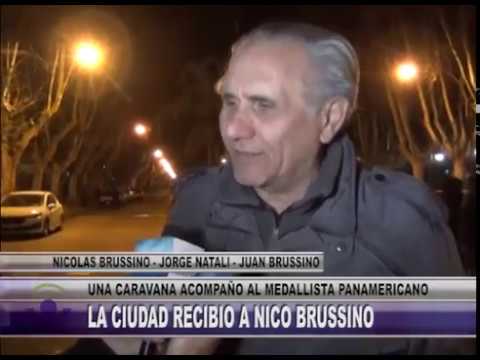 E389 NOTA NICOLAS BRUSSINO   JUAN BRUSSINO   JORGE NATALI   LA CIUDAD RECIBIO A NICO BRUSSINO