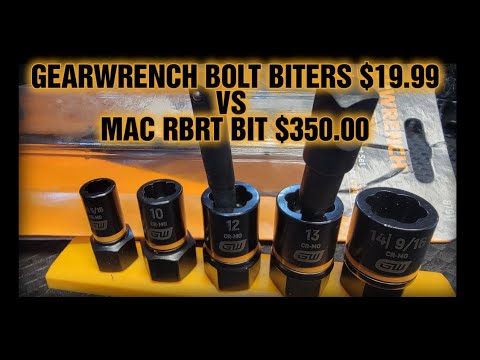 MAC TOOLS RBRT  MORE FLAWS AND DISAPPOINTMENTS!! GEARWRENCH BOLT BITTERS!!