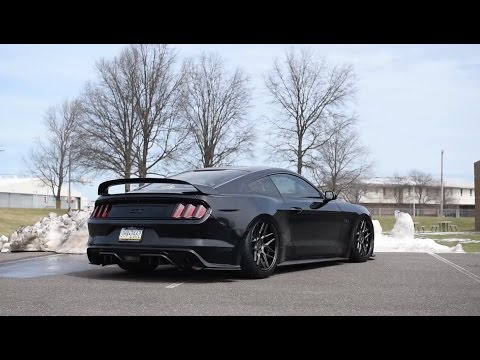 AWE S550 Mustang GT Touring Edition Cat-back Exhaust paired to aftermarket catted long tube headers